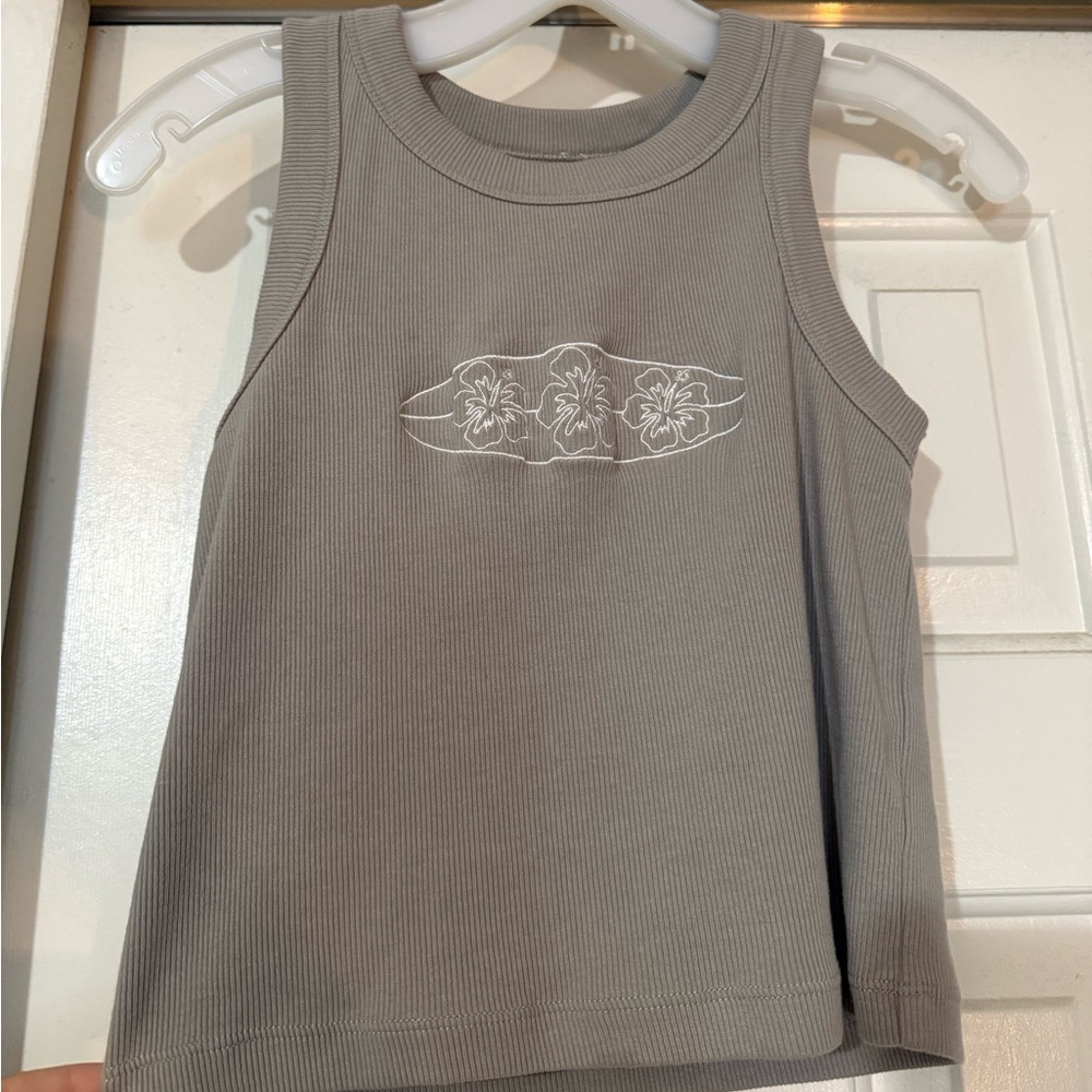KMM Gray Floral Tank